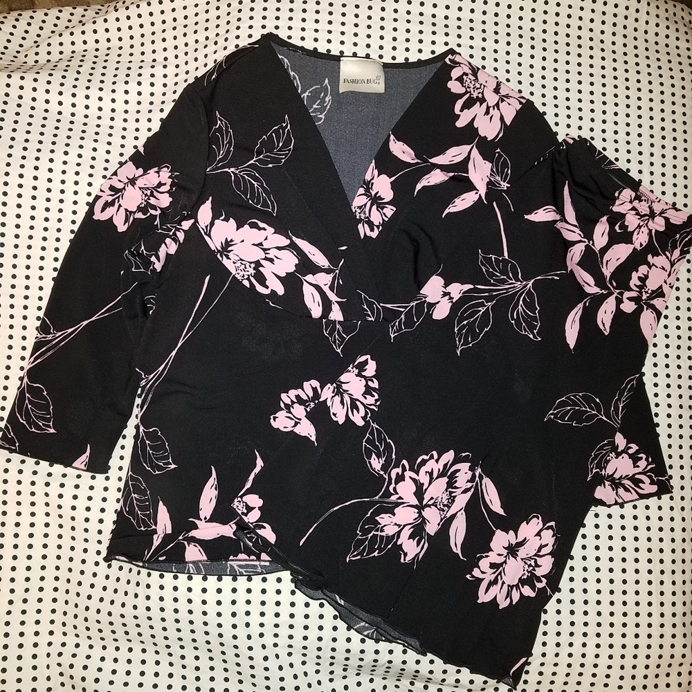 Pink floral skirt set